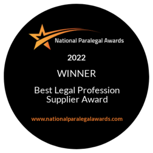 Best Legal Profession Supplier 2022 - National Paralegal Awards